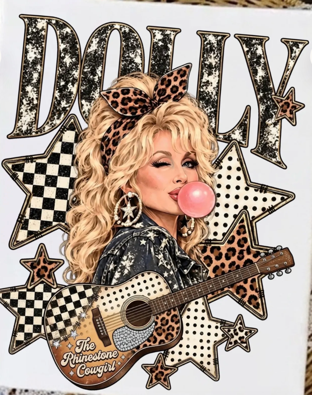 Celebrity Dolly DTF Transfer