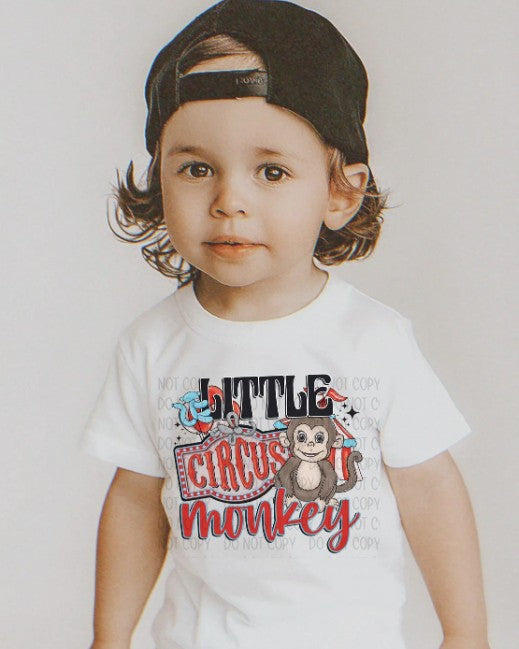 Little Circus Monkey DTF Transfer