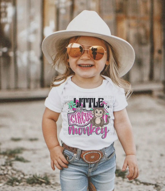 Little Circus Monkey DTF Transfer