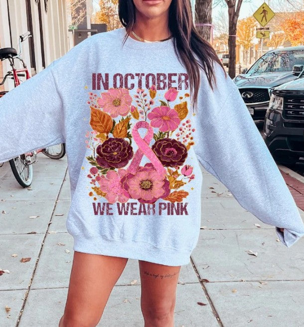 In October We Wear Pink DTF Transfer