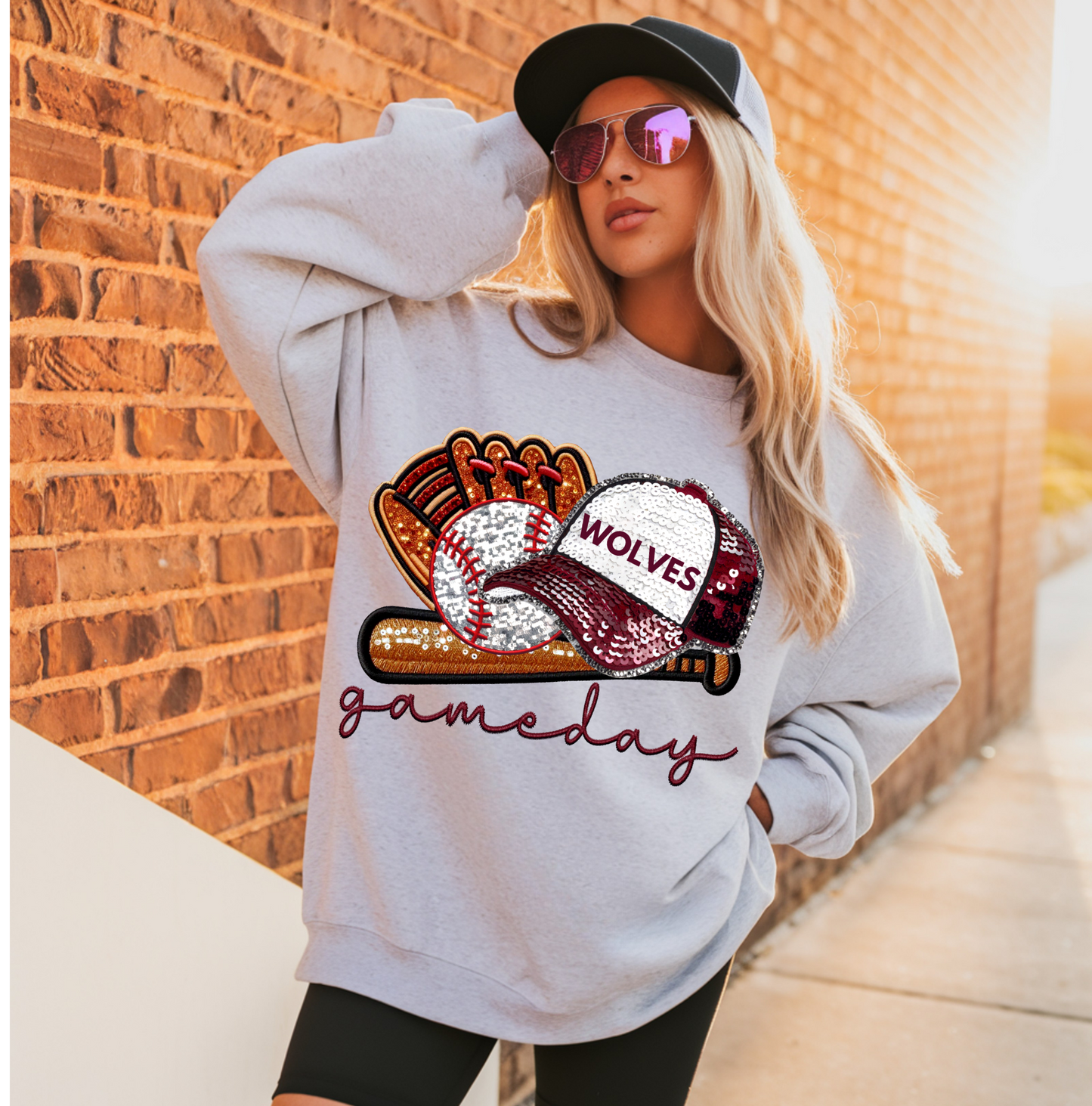 Wolves Baseball DTF Transfer