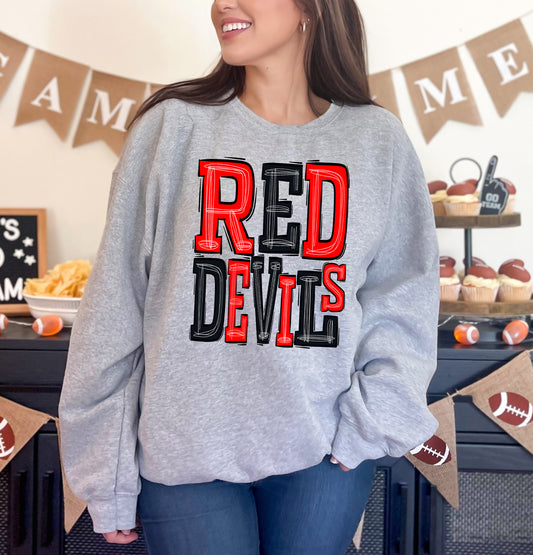 Red Devils DTF Transfer