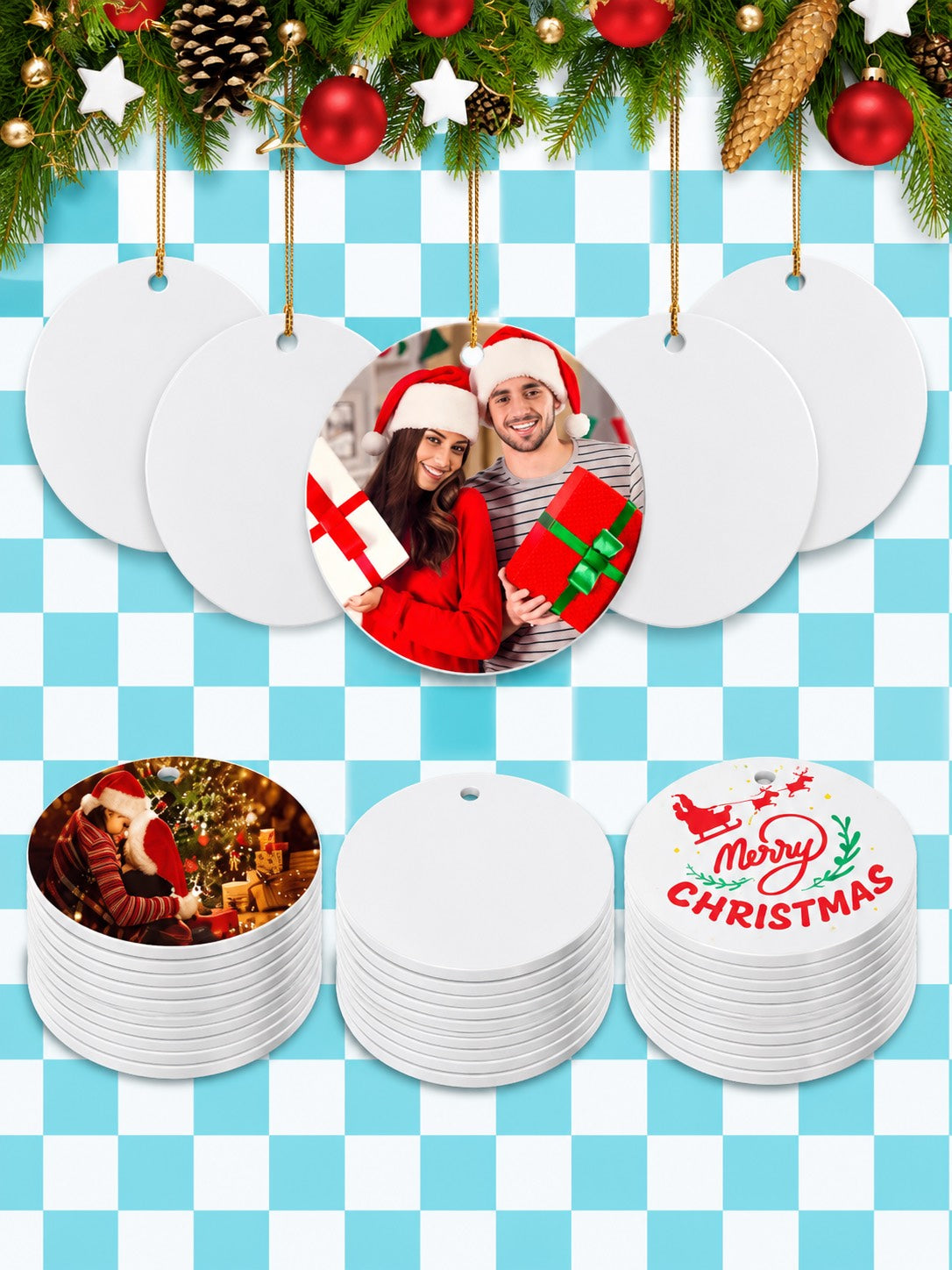 Sublimation Ceramic round ornament