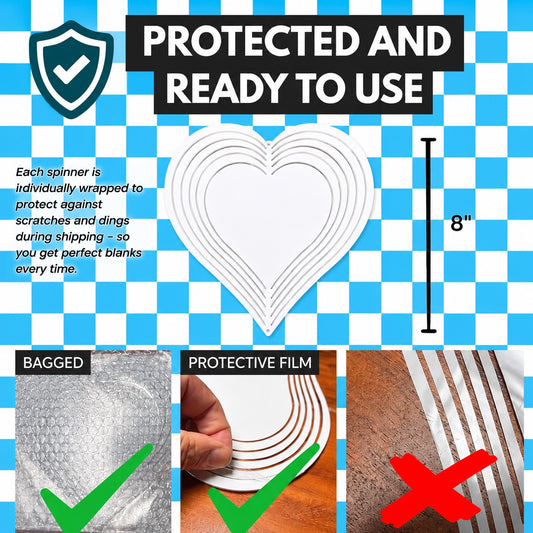 Sublimation Heart Spinner