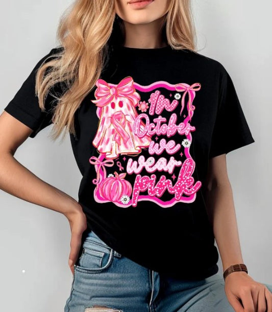 In October We Wear Pink DTF Transfer