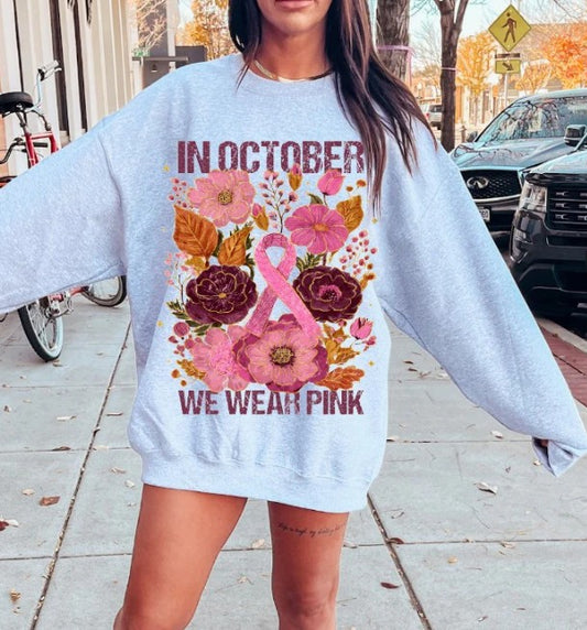 In October We Wear Pink DTF Transfer