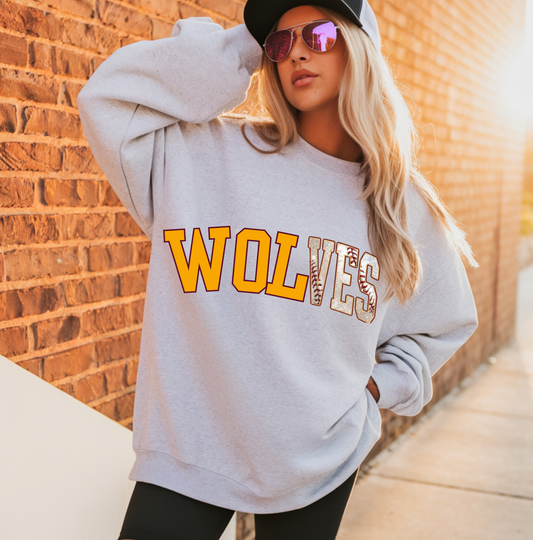 Wolves Baseball DTF Transfer