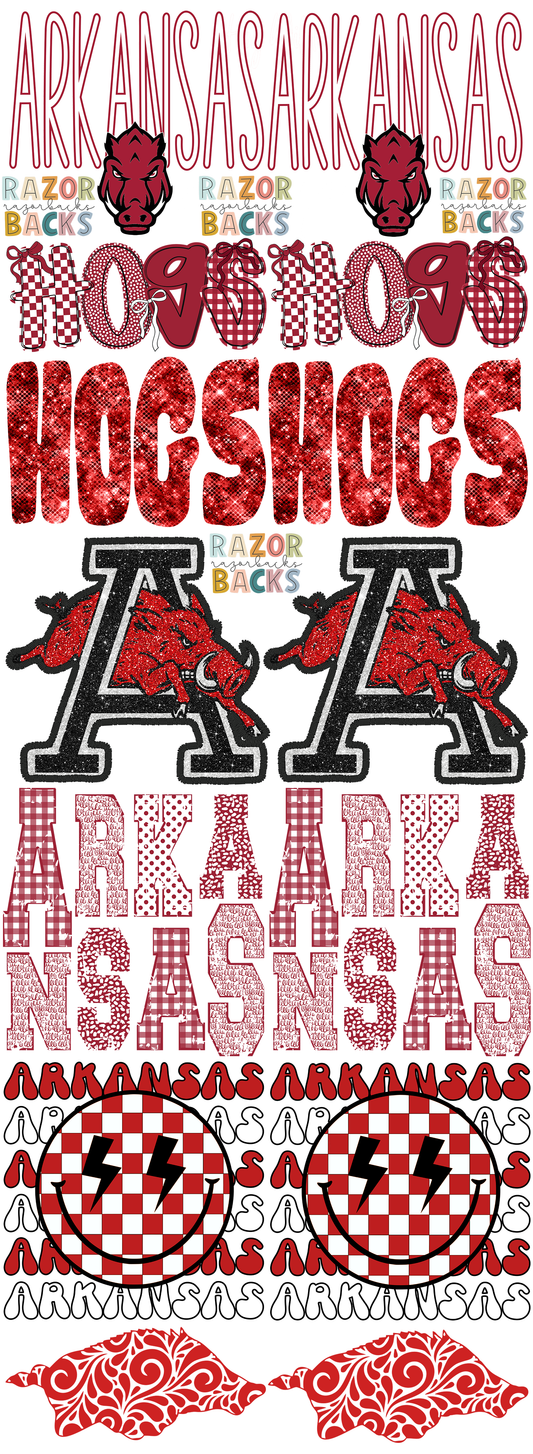 PRE-MADE RAZORBACK GANG SHEET