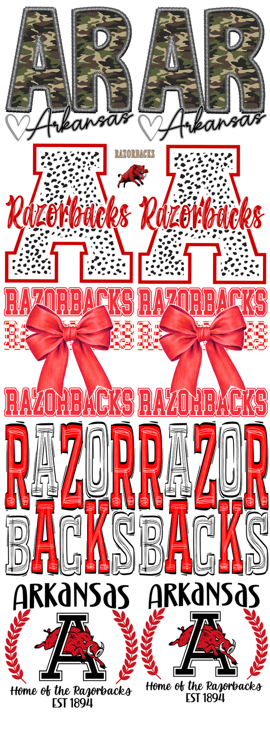 PRE-MADE RAZORBACK GANG SHEET